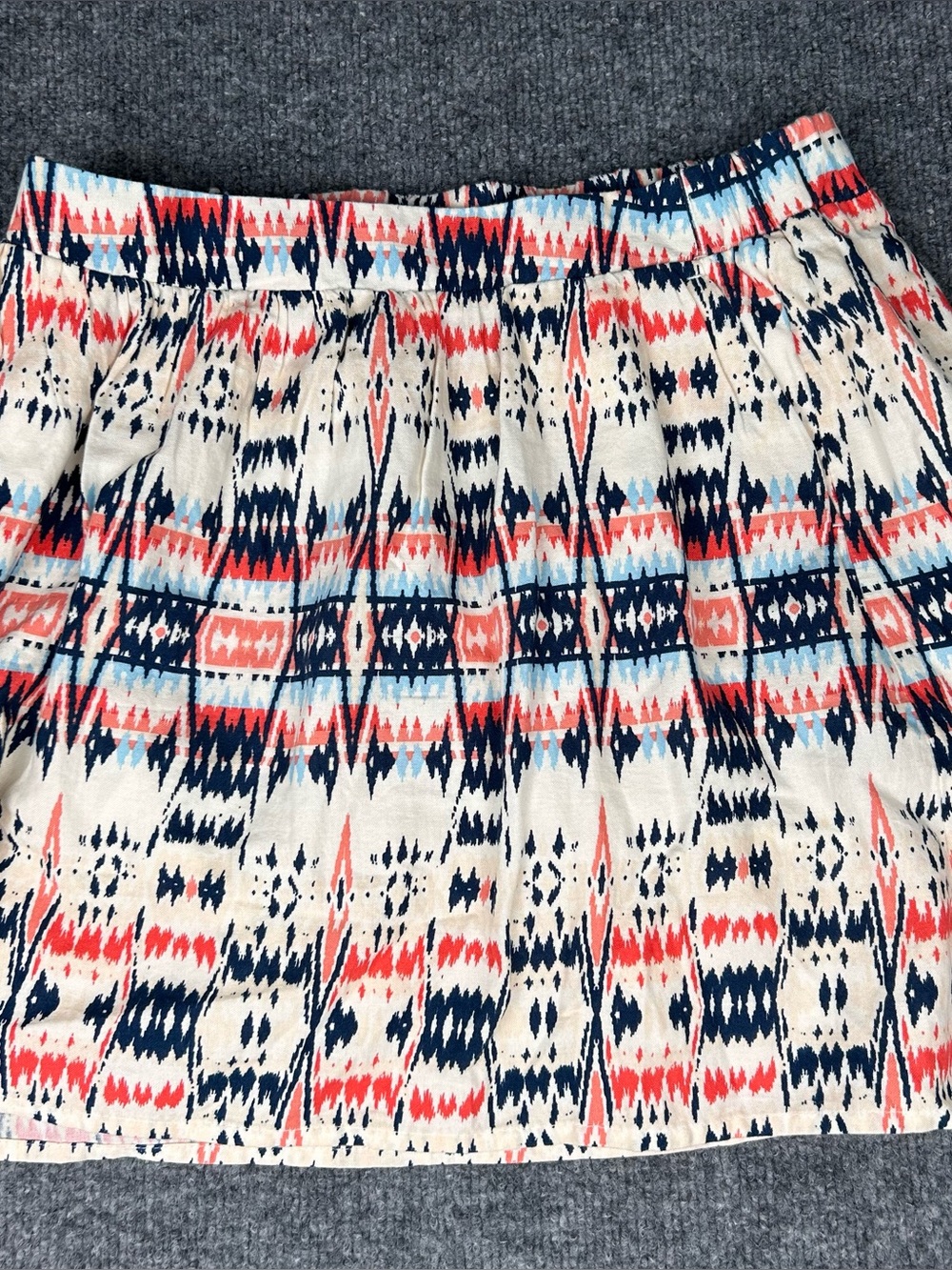 Old Navy A Line Lined Mini Skirt Elastic Small Aztec Boho Geometric Southwest